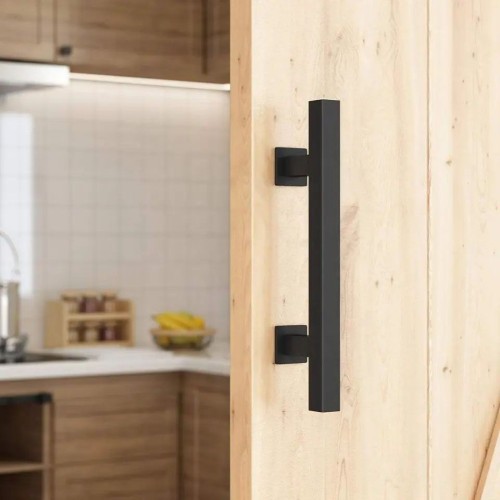 Modern Vintage And Rustic Grab Handles Carbon Steel Black Coating Door  Handles