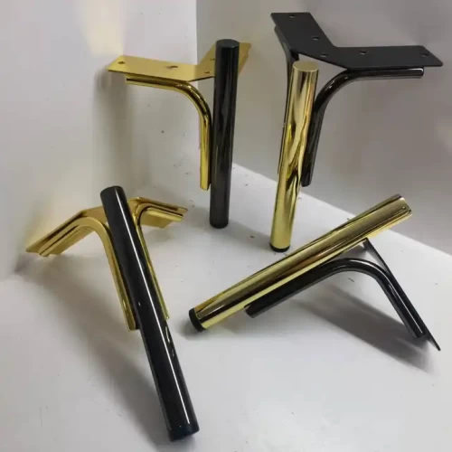Design High Quality Europe Style Furniture Hardware Black Modern Metal Golden Furniture Accessories Bed Sofa Legs
