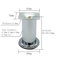 Furniture Chrome Stainless Steel Metal Iron Sofa Legs Cabinet Bed Sofa Support Legs
