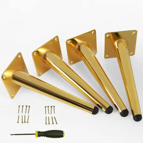 Design High Quality Europe Style Furniture Hardware Black Modern Metal Golden Furniture Accessories Bed Sofa Legs