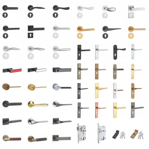 Doorplus Simple Line Return Spring Lever Door Handle Stainless Steel Tube Matt Black Interior Door Handles