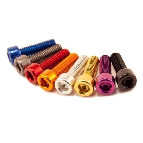 Colored Aluminum Bolts Anodized Al7075 Al6063 3mm M2m3m4 Allen Aluminum Socket Head Cap Screw Brake Rotor Screw Anodized