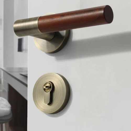 Bedroom Modern  Door Handles Locks Separate Lock Retro Door Handle With Key