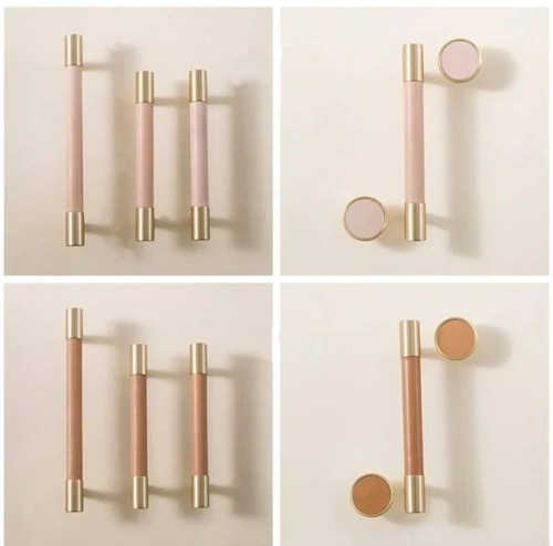 Brass Leather Cabinet Door Handles Colorful Dresser Drawer Knobs Pulls Brass Wardrobe Closet Pulls Kitchen Handle