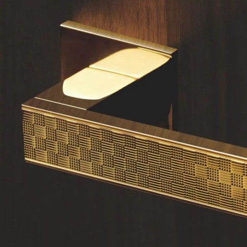 Luxury European Zinc Alloy Style Gold Plated Home Bedroom Lever Handle Door With Indoor